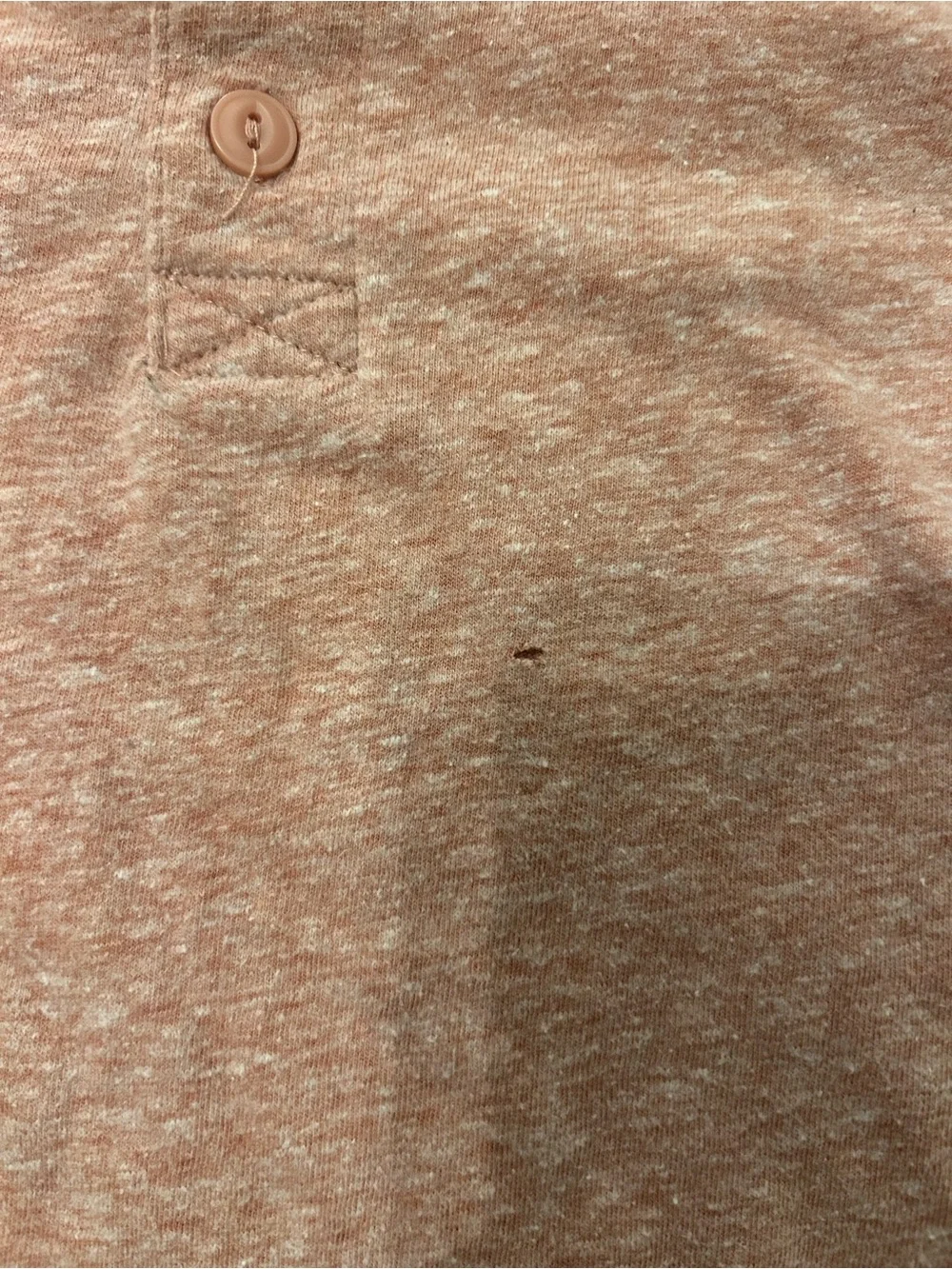 Garanimals Heathered Rust-Blend Short Sleeve Henley Tee